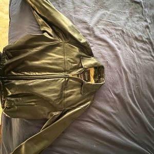 Andrew Marc Studio Leather Bomber Jacket (Men)